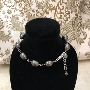 Sterling Silver and Freshwater Pearl Bracelet.